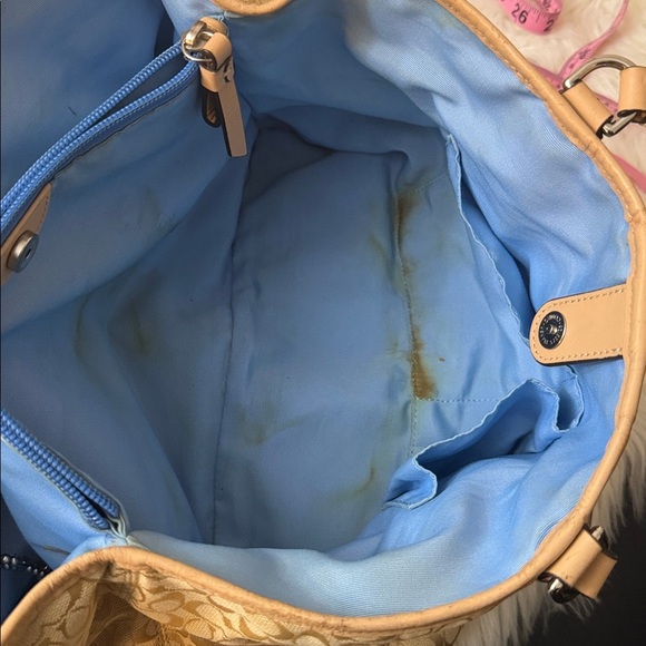 Coach Tan and Blue Shoulder Bag#F26130 - Picture 14 of 14